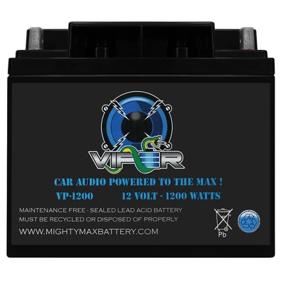 $124.99 • Buy Mighty Max Viper VP-1200 12V 1200 Watt Battery For SoundStream TN1.200D