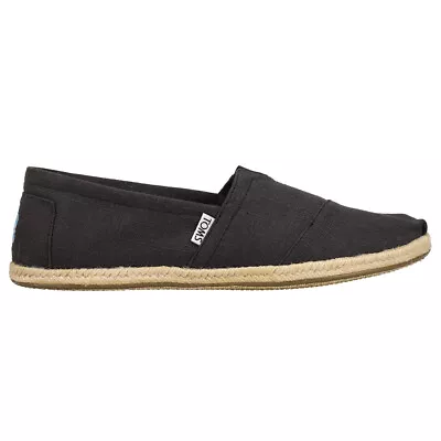 TOMS Alpargata Rope Slip On  Mens Black Casual Shoes 10008356T • $34.99