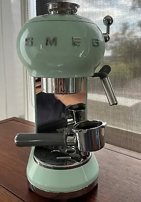 $299.99 • Buy SMEG Espresso Coffee Machine Pastel Green 50's Retro Style - ECF01PGAU FREE POST