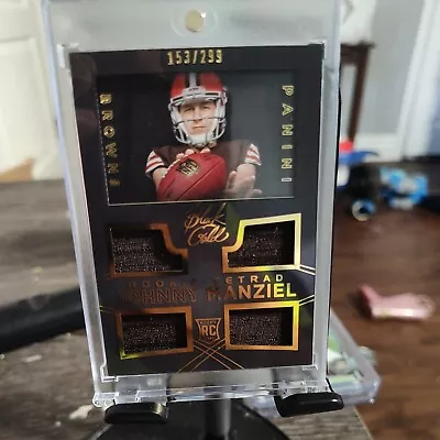 2014 Panini Black Gold Tetrad Jerseys /299 Johnny Manziel #R4-JF Rookie RC • $35