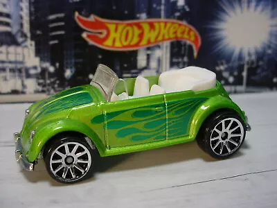 2007 Hot Wheels #167 Mystery Cars VOLKSWAGEN BEETLE CONVERTIBLE ☀green VW☀loose • $7.69