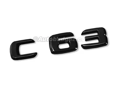 BRAND NEW 3D Adhesive C 63 Gloss Black Badge Emblem Fits Mercedes Benz W204 C63 • $18.99
