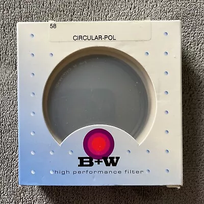 B+W 58mm Circular POL Polarizer Filter - Germany NEW & SEALED UPC 4012240621576 • $59.98