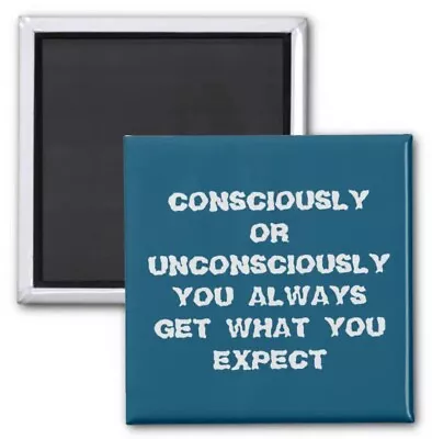 Square Magnet Daily Quotes Reminder Consciously Size 2 Inch Print Collectable • £19.28