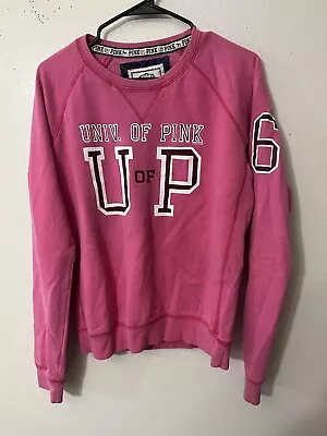 Victoria's Secret University Of Pink Sweatshirt Fuscia Size Medium • $14