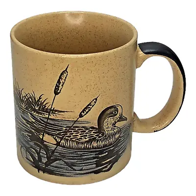 Otagiri Duck Embossed Vintage 12 Oz Ceramic Coffee Mug Cup Japan Mallard Brown • $10