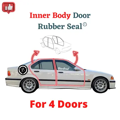 BMW E36 (1992-1998) Weatherstrip Inner Body Door Rubber Seal (For 4 Doors) • $338