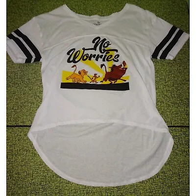 Vintage White Lion King Shirt M Simba Timone Pumba Disney Short Sleeve • $11.97