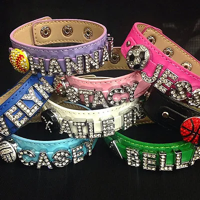 Custom Design Rhinestone Sports Bracelet / Name Bracelet / Gift For Her • $12