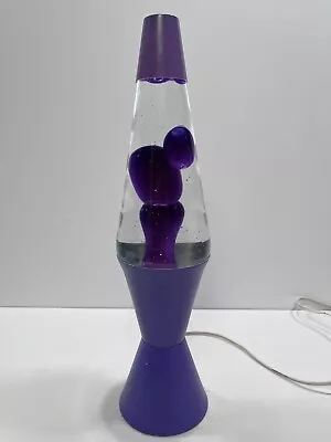 Vintage 1993 Lava Lite Model 9709 Elec-Tric Series Lava Lamp - Purple / Clear • $120