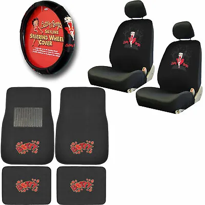 $80.42 • Buy New Classic Betty Boop Car Seat Covers Steering Wheel Cover & Floor Mats Set