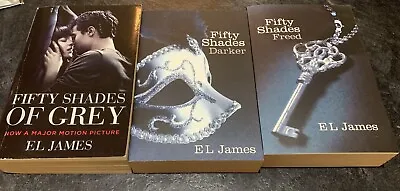 50 Shades Book Trilogy - EL James - 3 Book Set - Great Read - Nice Gift Idea • £7.50