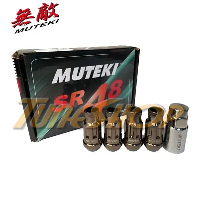 Muteki Sr48 4 Wheels Lock Lug Nuts Set 12x1.5 1.5 Acorn Rims Open End Ti-c U • $37.95