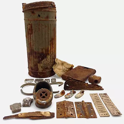 WW2 German Army  Relics Gas Mask Canister Cleaning Kit Battlefield Finds #7 • $92.79