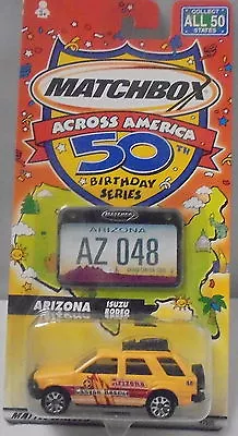 MK Matchbox - 2001 Across America - #48 Isuzu Rodeo - Yellow - Arizona • $6.98