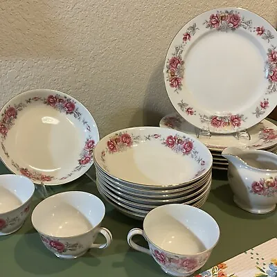 Vintage Ucagco China Rose Dawn Pattern Porcelain Pink Floral Gold-Trim Japan • $25