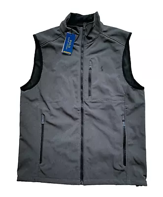 Polo Ralph Lauren Mens Vest Water Repellent Softshell Jacket Fleece Lined Grey M • $67.99