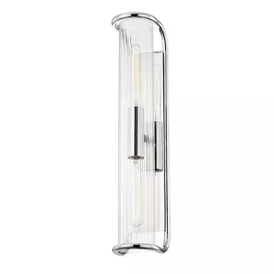 2 Light Wall Sconce-26.25 Inches Tall And 5.5 Inches Wide-Polished Nickel Finish • $274.95
