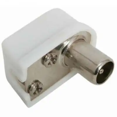 Male Right Angle RF Coaxial TV Aerial Connector Plug 90 Degrees Digital Coax • £2.99