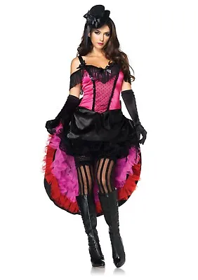 Sexy Halloween Adult Highkick Honey Wild West Saloon Girl Dancer Costume Large • $29.88