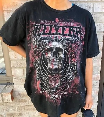 Lot Of 2 Different HELLYEAH New XL T-shirts: BLOOD FOR BOOD & BAND OF BROTHERS • $7