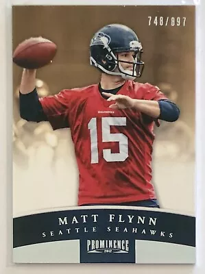 Matt Flynn 2012 Panini Prominence Silver 748/897 Seattle Seahawks LSU Tigers #86 • $0.99