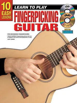 £17.99 • Buy Learn How To Play Guitar - Easy Fingerpicking Guitar Music Book With CD DVD ....