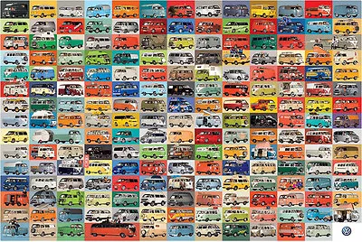 Awesome 194 GROOVY VOLKSWAGEN BUSES VW Vans 24x36 POSTER • $17.99