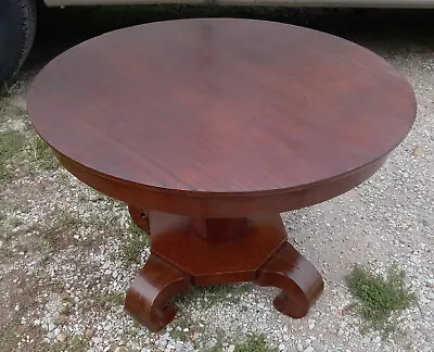 Empire Round Mahogany Coffee Table  (CT-340) • $499