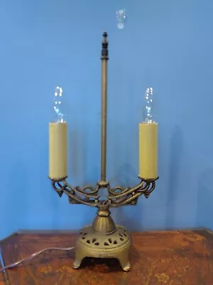 Antique Art Deco Candelabra Lamp Rewired • $20