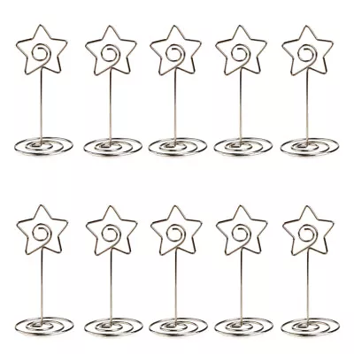 10 Pcs Pentagon Shape Creative Photo Clip Note Clip Memo Holder Banquet Wedding • £7.33