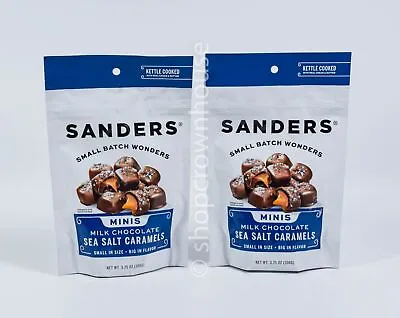 $14.25 • Buy 2 Sanders MILK CHOCOLATE SEA SALT CARAMELS MINIS 3.75 Ounce Bag 05/09/2024 Bulk