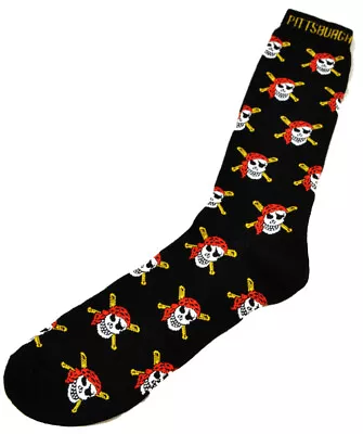 Socks Pirates Skull And Crossbones Black Mens • $9.98