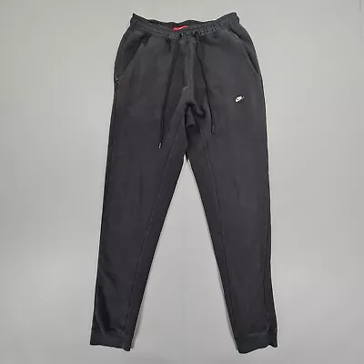 NIKE Mens Joggers Black Small Fleece Jogging Pants • $18.66