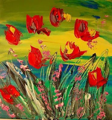 Flowers  By Mark Kazav Original Oil Painting Wall Art Impressionism JRJTYJ • $99