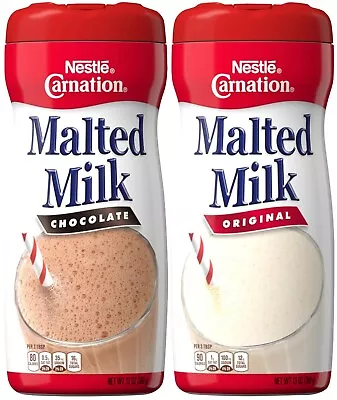 2 Pack Nestle Carnation Powdered Malted Milk Variety Original & Chocolate • $18.99