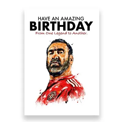 MANCHESTER UNITED BIRTHDAY CARD | Eric Cantona Birthday Card • £3.95