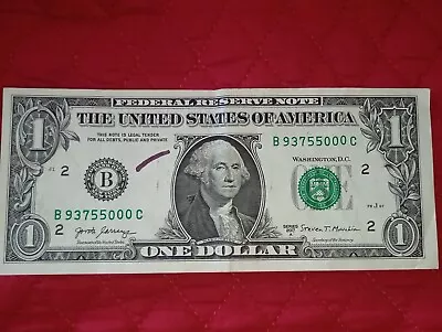 $1 One Dollar Bill Error Misaligned Ink Smudge Misprint Collector Currency • $75