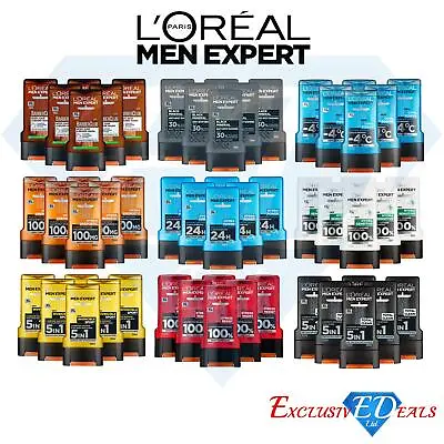 6 X L'Oreal Men Expert Shower Gel 300ml Body Wash Cleanse Assortment  • £19.95