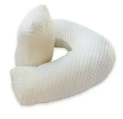  One Z NURSING Pillow With DELUXE SLIPCOVER (MINKY DOT) In CREAM - NEW W/OUT BOX • $18