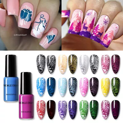 NICOLE DIARY Stamping Polish Colorful DIY Nail Art Stamp Printing Varnish DIY • $4.39