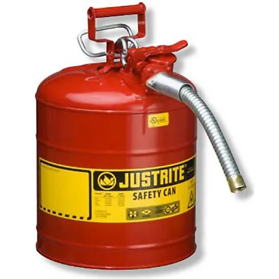Justrite 5 Gal Accuflow Steel Safety Red Gas Can Type Ii • $122
