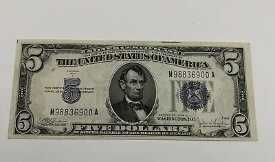 1934 C 5$ Silver Certificate  • $12.50