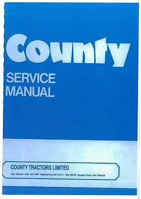 County Tractor Super 6 - 954 1004 1124 764 774 964 974 1164TW 1184TW Workshop  • $69.67