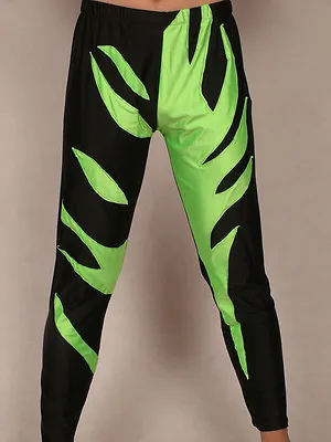  Spandex Zentai Wrestling Tights/pants Green/black S-XXL Sz S-XXL • $30.59