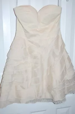 NWT Minuet Cream Strapless Layered Lace Dress Size Small • $24.99