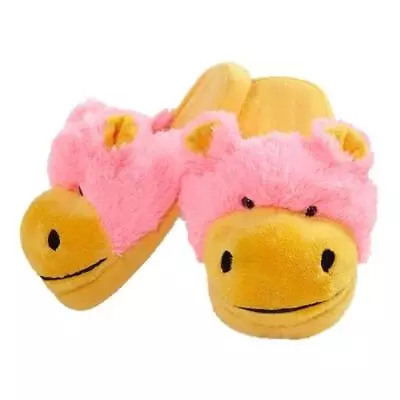 My Pillow Pets Neon Hippo Slippers Large Up To Womens Size 9 • $22.99
