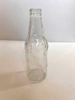 Vintage Embossed Clear Bottle 10 Oz • $7