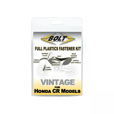 Bolt Hardware Plastic Fastener Kit - Honda CR125 1993-97 CR250 1992-96 • $45.22