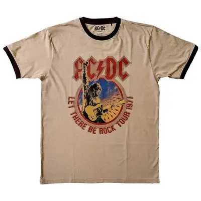 AC/DC Let There Be Rock Tour '77 Ringer T Shirt • £17.95